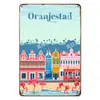 Latas de E-commerce da Amazon com Pinturas de Paisagens Urbanas Americanas, Céu Azul, Design de Viagem, Latas de E-commerce Transfronteiriço para Decoração de Casa