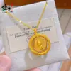 Nueva Llegada en la Joyería: Colgante Redondo Bebé Buda de la Suerte, Joyería de Oro Arena Vietnamita para Mujer, Mismo Estilo que en Transmisión en Vivo, Mayoreo