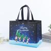 Em estoque bolsa de Natal transfronteiriça sacola de embalagem para presente portátil dobrável filme metalizado não tecido sacola personalização