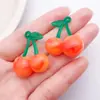 Resina DIY Simulação Resina Tridimensional Com Penduricalho Cereja Maçã Frutas Enfeites Acessórios Chaveiro Pingente Pacote de Material