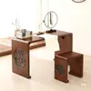 Mesa Taburete de Madera Maciza para Guqin Resonancia Mesa de Paulownia para Guzheng Mesa Antigua de Estudio China Mesa para Caligrafía Mesa para Caligrafía y Pintura Mesa de Té Zen