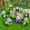 Adornos Lindos de Panda Gigante para Coche Cerámica Paisajismo Carnoso Micro Paisaje Adornos Decoraciones de Escritorio Regalos Souvenirs