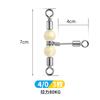BEYA luminoso em forma de T anel rotativo barco de pesca marítima anel de três pinos com suporte de contas luminosa divisor de oito anéis de 360 graus