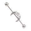 2016 Novo EBAY AliExpress WISH oco lua industrial brincos de pressão piercing na língua expansão de orelha