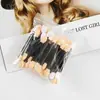 Esponja de látex para sombra de ojos de doble punta, pincel de maquillaje desechable para difuminar ojos, palito de esponja para colorear arte de uñas
