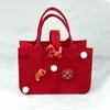 Bolsa de Fieltro con Diseño de Caballo de Año Nuevo, Bolsa de Regalo de Fieltro Roja para el Festival de Primavera, Souvenir de Fieltro para Empleados de la Reunión Anual de la Empresa