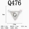 Aço Inoxidável Banhado a Ouro 18K Moda de Luxo Pingente Oval em Formato de Coração Gota D'água Acessórios para Joias de Aço Titânio para Pulseira Colar DIY