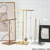 Expositor de arame de aço inoxidável para lenços, coletes, lingerie, roupas íntimas e bolsas; cabide de gravata multifuncional em forma de T; estante de exposição de joias para loja de roupas