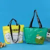 Bolso Bandolera Tejido de Moda, Bolso Tejido Publicitario Personalizado, Bolso Bandolera Laminado de Gran Capacidad Engrosado, Bolso de Exhibición Piel de Serpiente
