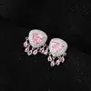 Geometric Triangular Zircon Simple and Fashionable Earrings, Elegant and Exquisite, Small and Cute, Versatile and Shiny Earrings for Women