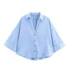 Comércio exterior solteiro! Nova blusa de moda casual solta de manga comprida de design nicho para primavera 2340939