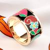 Anillo de acero de titanio, hebilla para bufanda de seda, hebilla para chal, accesorios para ropa, hebilla cuadrada pequeña para bufanda, joyería para bufanda, color esmalte