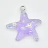 Lentejuelas de resina transparente de colores mini estrella de mar estrella de cinco puntas aretes llavero colgante accesorios de joyería diy