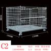 Jaula de Almacenamiento Plegable Estructura de Hierro Jaula de Almacén Jaula Mariposa Caja de Rotación Logística de Jiangsu Jaula de Hierro Carro Jaula de Almacenamiento Cesta de Hierro Venta al Por Mayor