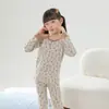 Pijama térmico infantil, conjunto de ropa interior térmica de invierno para niñas, tops y pantalones de otoño para niños, ropa de casa de estudiante para niñas pequeñas