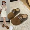 Cubrecabezas casual nuevo estilo aumento de altura 2026 mujeres embarazadas chanclas casuales medias para mujer otoño slip-on suela gruesa zapatos perezosos para exteriores