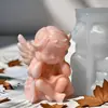 Molde de Silicone para Vela Perfumada Anjinho Transfronteiriço Ferramenta de Moagem para Sabonete Artesanal Anjinho de Bebê DIY Ornamentos de Gesso para Aromaterapia