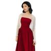 Gran Venta 2024 Nuevo Estilo de Verano Estilo Hong Kong Retro Elegante Camisa Protectora Solar + Aspecto Adelgazante de Cintura Traje de Vestido de Tirantes Línea A