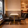 Mesas y sillas de restaurante con tema moderno minimalista, mesas y sillas de cafetería para té de la tarde, mesas de comedor de pizarra para snack bar, mesas y sillas de comedor resistentes a las manchas