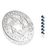 Disco de freno de disco de seis agujeros de 120 mm con tornillos de montaje Disco de freno para patinete eléctrico Mavericks Niu KQi3 KQi2