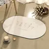 Estilo Nórdico Simple Alfombra de Baño de Lodo Diatómico Absorbente de Agua Secado Rápido Alfombra de Piso Antideslizante para Sala de Estar Dormitorio Lujo Ligero