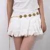 Cadena de Cintura Elegante de Metal con Girasol para Mujer de Comercio Exterior, Accesorio de Cintura Ajustable para Vestido, Cinturón de Cadena Multicapa de Gama Alta