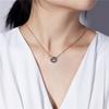 Colar Clássico de Moda Mais Vendido Versátil para Mulheres Corrente para Clavícula Preto e Branco Belomar Anel Duplo Colar com Diamante Real com Certificado