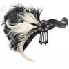 Tocado de Plumas Negras Mascarada Gatsby de los Años 20 para Mujer Halloween Fiesta de Despedida de Soltera Diadema de Plumas Exportación