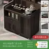 Mesa de té móvil, mesa de té pequeña, gabinete de té para el hogar con ruedas, carrito de té, mesa de té Kung Fu, tetera, juego de bandeja para juego de té integrado