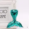 Llavero de Cola de Sirena con Lentejuelas Reflectantes de Doble Cara Colgante de Llavero de Lentejuelas de Sirena Fabricante Venta al por Mayor