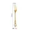Faca, Garfo, Colher, Faca e Garfo para Bife de Aço Inoxidável, Talheres Ocidentais de Hotel, Conjunto Real Retro Levemente Luxuoso com Relevo, Faca de Mesa, Sobremesa