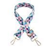 Nueva correa de hombro ancha con flores rotas de color con transferencia de calor, accesorios para bolsos, correa decorativa, correa de hombro ajustable, correa cruzada larga