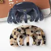 Nuevo Clip de Tiburón de Acetato Rojo Angora Grueso Elegante de Alto Nivel Estilo Francés Pasador de Pelo Accesorio para Recogido en la Parte Trasera de la Cabeza
