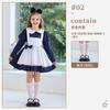 Ropa Infantil Europea y Americana 2026 Disfraz Azul de Sirvienta Alice Vestido de Princesa Estilo Pastoral para Niñas Vestido de Granja Disfraz de Actuación