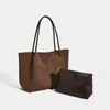 Bolso de Hombro Vintage de Ante Transfronterizo 2026 para Mujer, para Ir al Trabajo, Bolso Tote de Mano de Alta Gama de Gran Capacidad