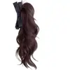 Peluca de Cola de Caballo Trenzada para Mujer, Cabello Sintético con Lazo, Pinza de Garra Cola de Caballo Rizada, Aumento de Volumen Natural del Cabello, Peluca de Cola de Caballo Estilo Celebridad de Internet