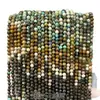 Cuentas pequeñas facetadas de turmalina natural degradada, cuentas sueltas de cristal turquesa, accesorios para joyería DIY, pulseras y collares de cuentas