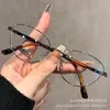 Óculos lisos Cat-Eye para Mulheres, Tartaruga Retrô, Alta Qualidade, Miopia, Podem Ser Combinados com Armações de Óculos Douradas, Anti-Luz Azul