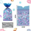 Comercio exterior spot Nuevo OPP Fondo cóncavo de sirena Bolsa de regalo de fiesta de cumpleaños de sirena Bolsa de caramelo de celofán