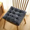 Cojín de felpa grueso simple para oficina para sentarse a largo plazo, cómodo cojín de asiento de terciopelo de algodón para sillas de aula de estudiantes, cojín para silla de comedor de suelo en casa