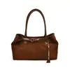 Bolsa de mano vintage translúcida de gran capacidad al por mayor transfronteriza, nueva bolsa de hombro para el día a día de cuero suave estilo relajado, bolso para mujer personalizado
