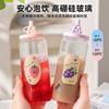 Nuevo Vaso de Vidrio con Popote Macaron para Niñas de Alto Boro Silicato de Alto Valor Taza para Leche Desayuno Jugo Té con Leche