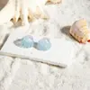 Aretes Europeos y Americanos Transfronterizos Frescos y Dulces Viento de Playa Estrella de Mar Concha Acrílico Viento Vacacional Pendientes con Colgante de Caracola