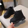 Zapatos Infantiles Otoño e Invierno 2026, Botas para Niños, Botas tipo Martin, Botines de Cuero Versátiles para Niños, Forrados de Felpa, Cálidos, Antideslizantes para Niñas