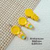 Color Macarrón Estilo Caramelo Cuchara Flor Pintura para Hornear Aleación DIY Cadena para Teléfono Móvil con Cuentas Collar Accesorios para el Cabello