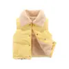 Colete de Lã Polar Infantil para Meninos e Meninas, Colete de Outono e Inverno, Colete Quente de Veludo de Cordeiro para Bebê para Usar por Cima