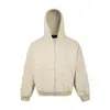 Sudadera con capucha de forro polar a rayas, unisex, chaqueta con cremallera de corte ancho y caja estilo americano nueva para primavera, otoño e invierno