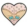 Novos Acessórios de Cabelo e Roupas Desenho Animado Transfronteiriços Peças de Acessórios Artesanais DIY, Patches Personalizados Doces e Descolados em Borracha Macia de PVC em Formato de Coração