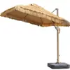 Sombrilla de Sol para Exteriores, Sombrilla de Patio, Sombrilla de Jardín de Paja, Casa de Campo Alojamiento, Sombrilla Simulada de Paja, Sombrilla de Paja con Luces, Sombrilla Romana