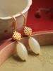 Patrón Estilo Palacio Cuentas Diseño de Nicho de Gama Alta Pendientes de Plata Esterlina Hetian Pendientes Antiguos para Mujer Pendientes